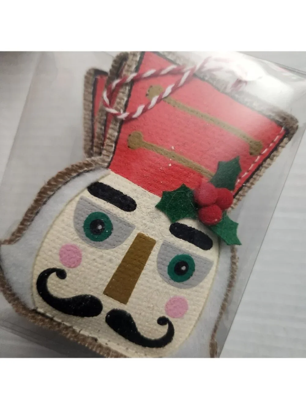 Holiday Time Nutcracker Snowman Canvas Gingerbread Ornaments 20 Pieces